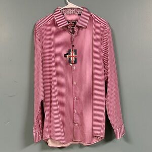 NWT Men's Pink Striped Shirt